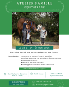 Atelier Famille avec le poney : une parenthèse ludique