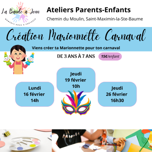 Ateliers Parents-Enfants CARNAVAL