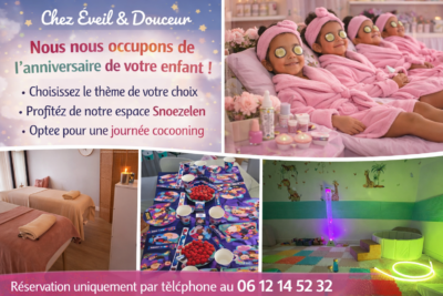 Venez fêter l’anniversaire de votre enfant chez éveil&douceur
