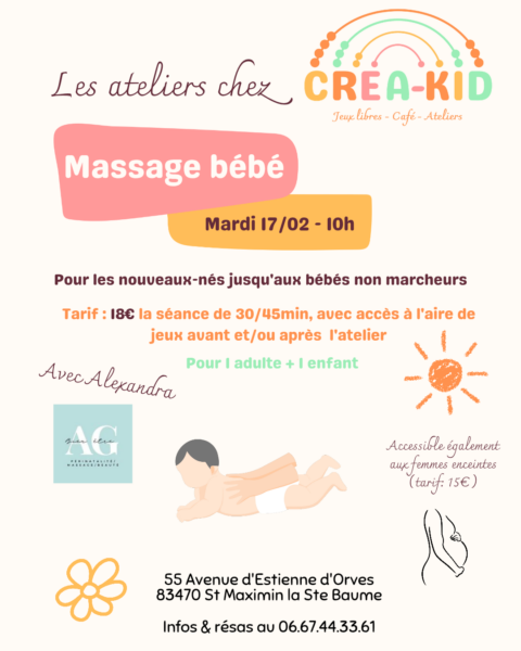 Atelier massage bébé