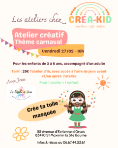 Atelier créatif - thème carnaval