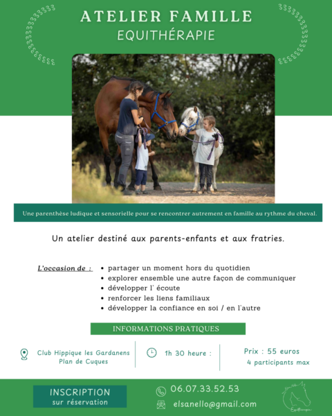 Atelier Famille avec le poney : une parenthèse ludique