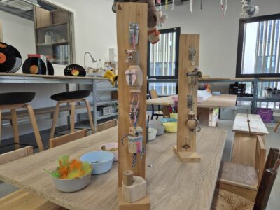 Atelier création de bonhommes en porte-clés bois