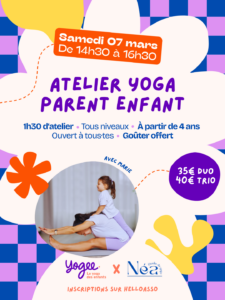 Yoga parent-enfant le samedi 7 mars 🌈