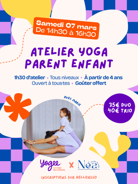 Yoga parent-enfant le samedi 7 mars 🌈
