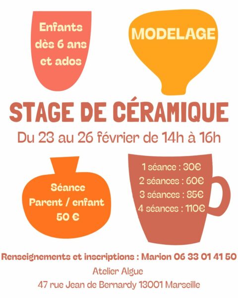 Stage de céramique