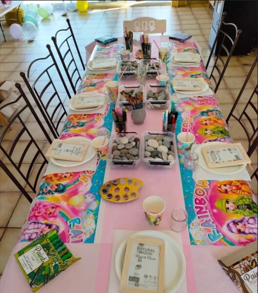 Anniversaire créatif de peinture sur galets à domicile (Marseille)