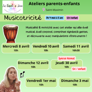 Atelier Parent-enfant Musicotricité