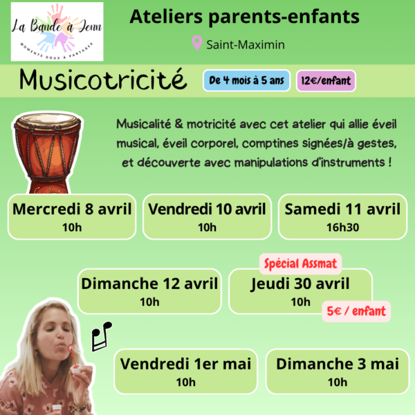 Atelier Parent-enfant Musicotricité