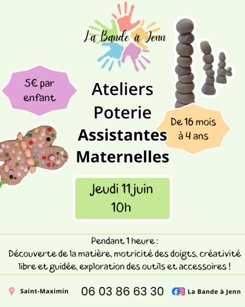 Atelier Poterie Spécial Assistantes maternelles