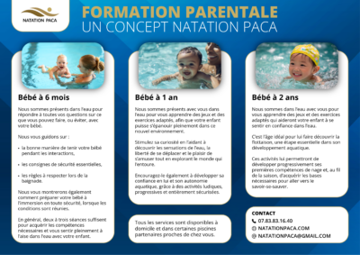 Cours de natation région paca