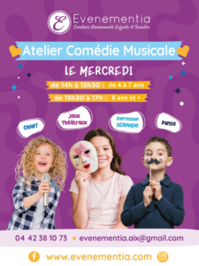 Ateliers mercredis Evenementia - Atelier Comédie Musicale