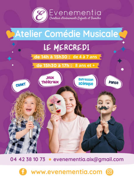 Ateliers mercredis Evenementia - Atelier Comédie Musicale