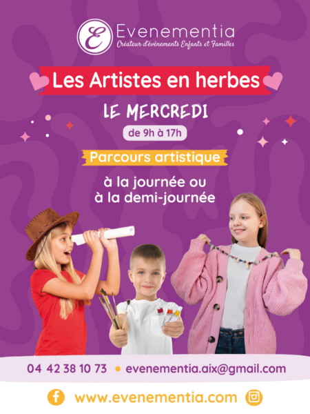 Ateliers mercredis Evenementia - Atelier Les artistes en herbes