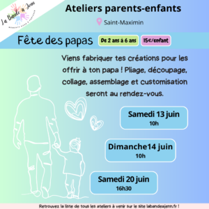 Atelier Parent-enfant Créations Fête des papas