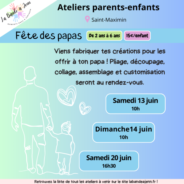 Atelier Parent-enfant Créations Fête des papas