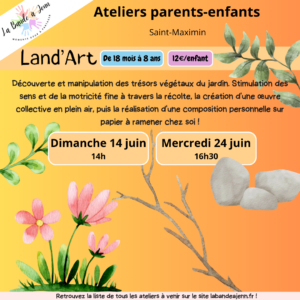 Atelier parent-enfant Land'art à Saint-Maximin